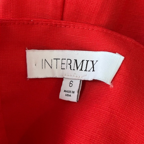 Intermix Linette High-Low Linen Blend Midi Dress - Picture 7 of 8